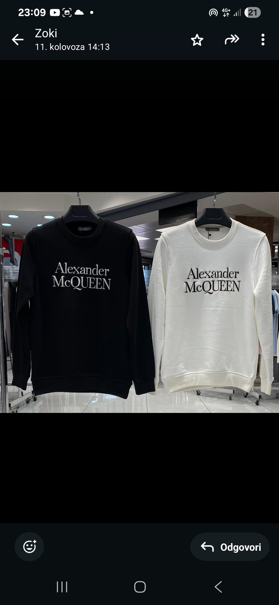 Alexander McQueen majica crna